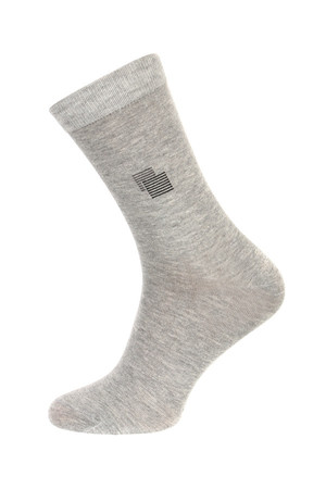 Jednoduché pánské ponožky. Materiál: 90% bavlna, 5% polyamid, 5% elastan.