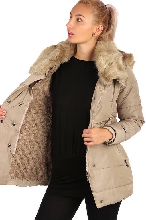 Dámská zimní bunda s límcem -  II.jakost