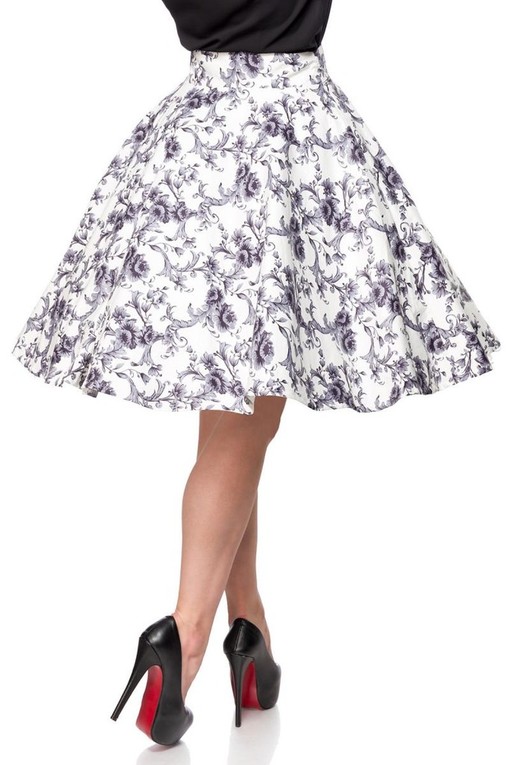 Vintage kolová sukně s potiskem
