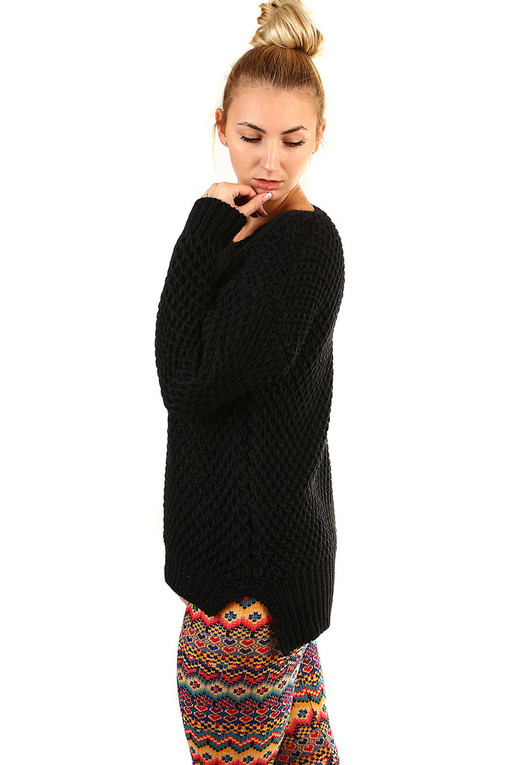 Dámský pletený černý svetr