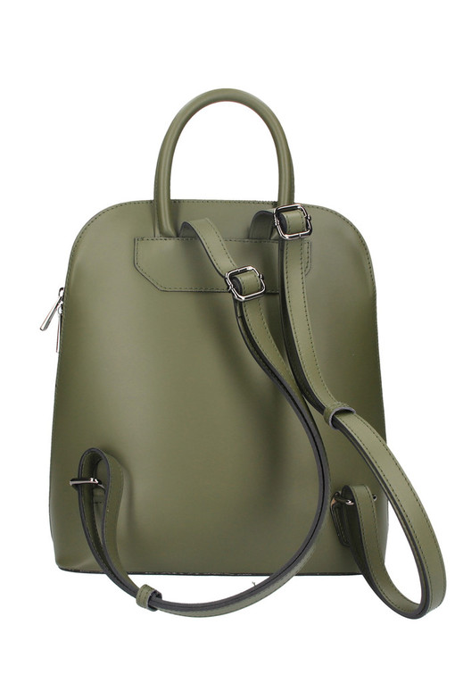 Jednobarevný kožený batoh a kabelka v jednom