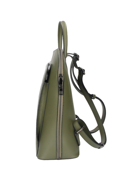 Jednobarevný kožený batoh a kabelka v jednom