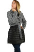 Dvoubarevný dámský kabát na zimní období