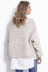 Dámský oversized krátký svetr z vlny