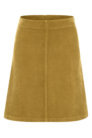 Jednobarevná dámská sukně z konopí a biobavlny v délce ke kolenům od německé značky HempAge jako stvořená pro
