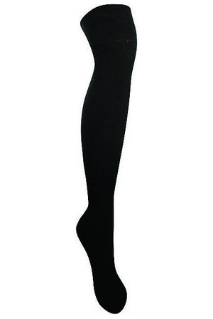 Dámské bavlněné nadkolenky s elastanem. elegantní tmavé provedení výška nad kolena velmi sexy ke krátké minisukni