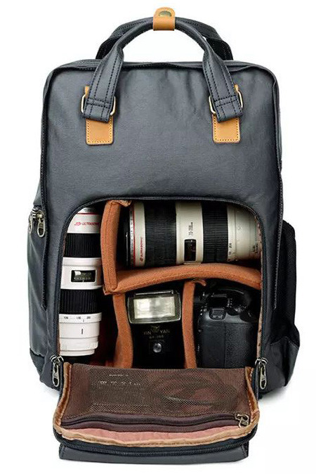Plátěný batoh na fotoaparát