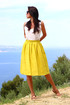 100% lněná sukně ke kolenům Lotika Premium quality