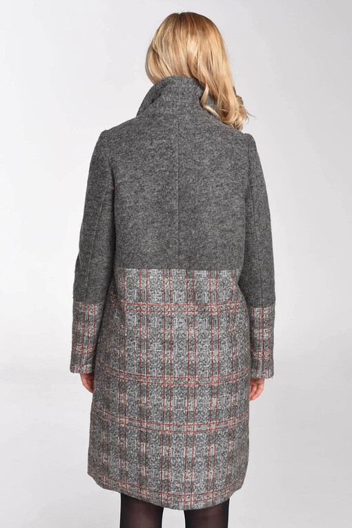 Vlněný kabát s pepito vzorem
