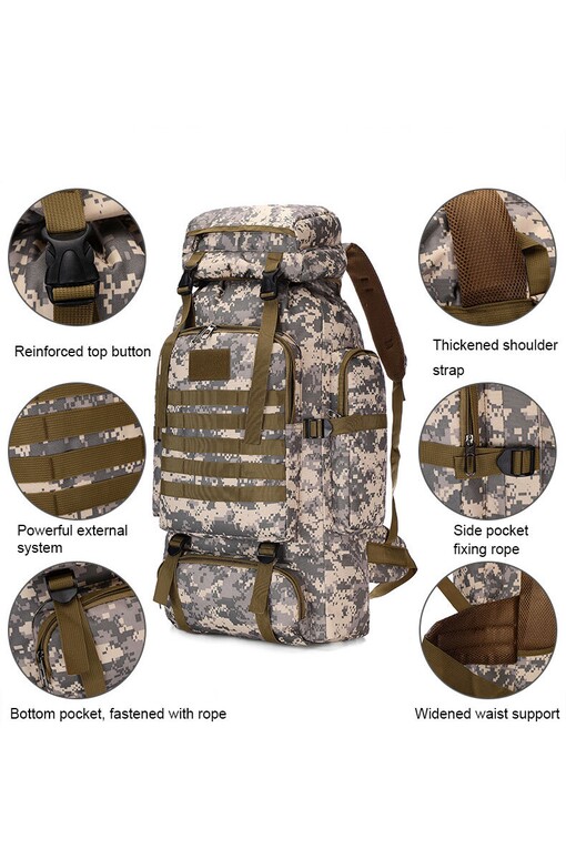 Taktický outdoor batoh jednobarevný